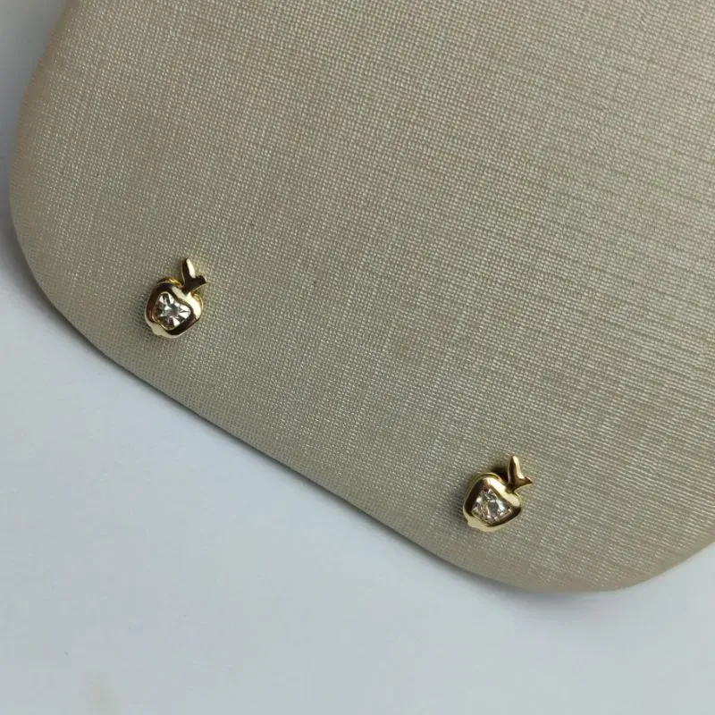 Brinco Jasmine Cristal - Tarracha Baby Banhado a Ouro
