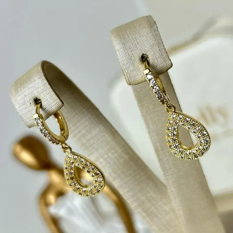 Argola Any Banhada a Ouro