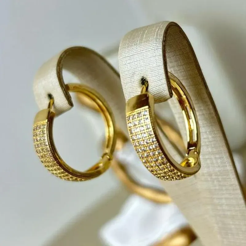 Argola  Layane Banhada a Ouro