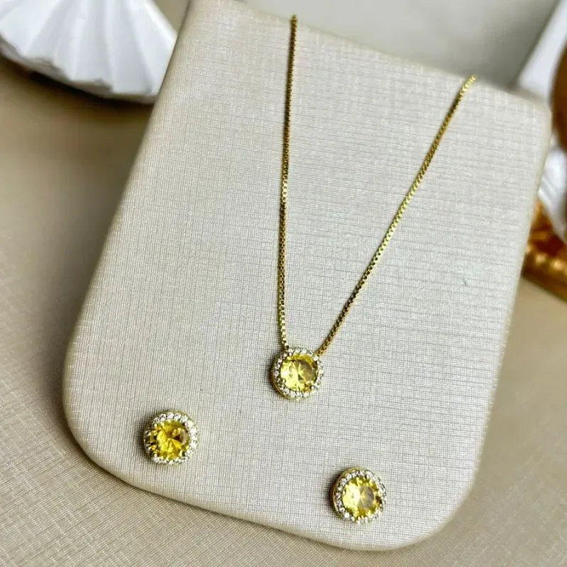 Conjunto  Ponto Luz Amarelo