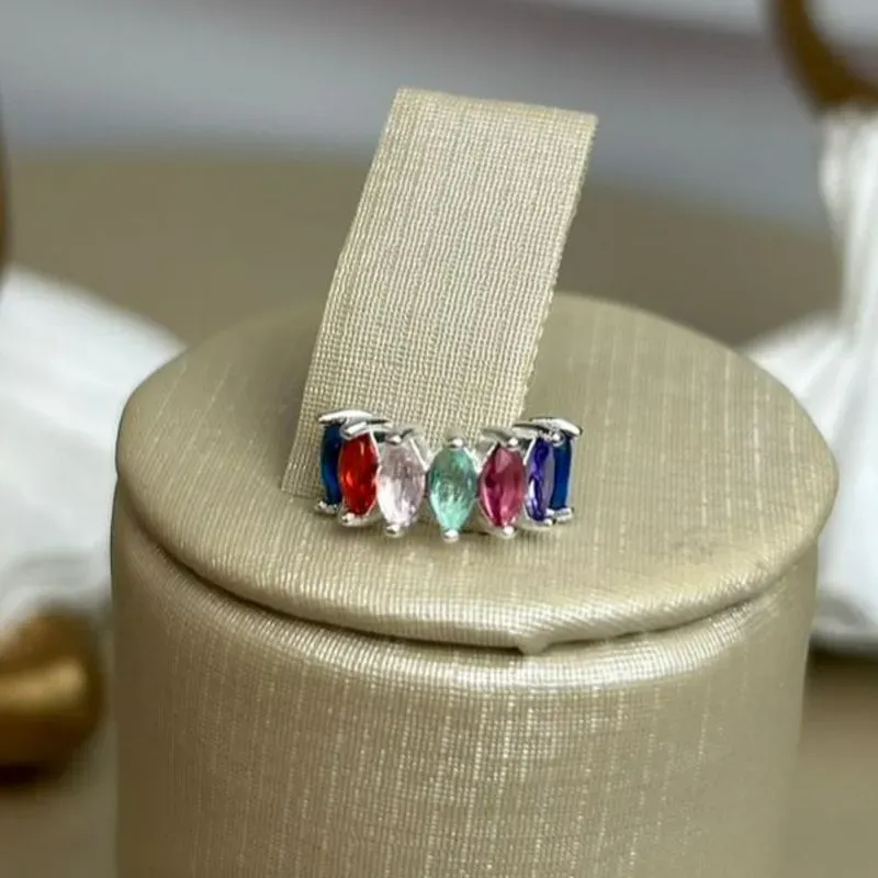 Piercing Fake Cravejadas Color Banhado a Prata