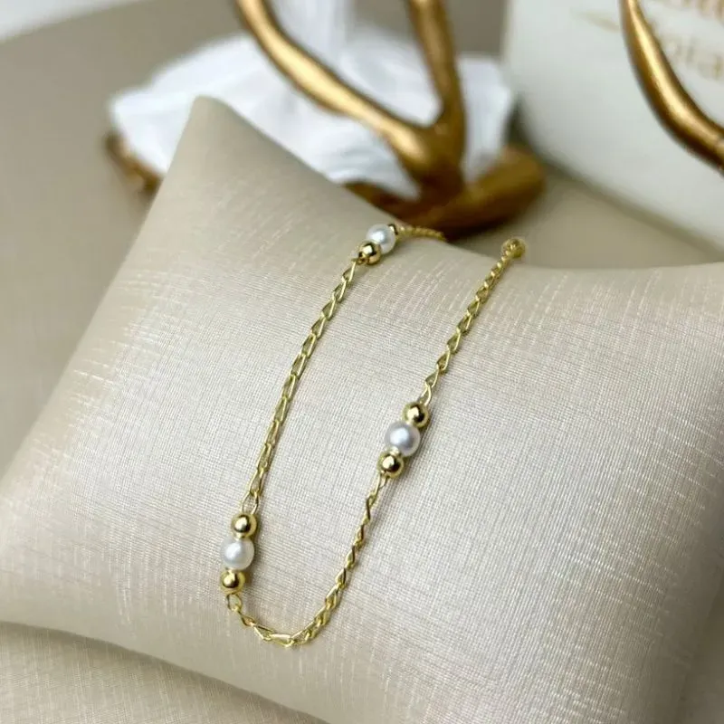 Tornozeleira Com Pérolas