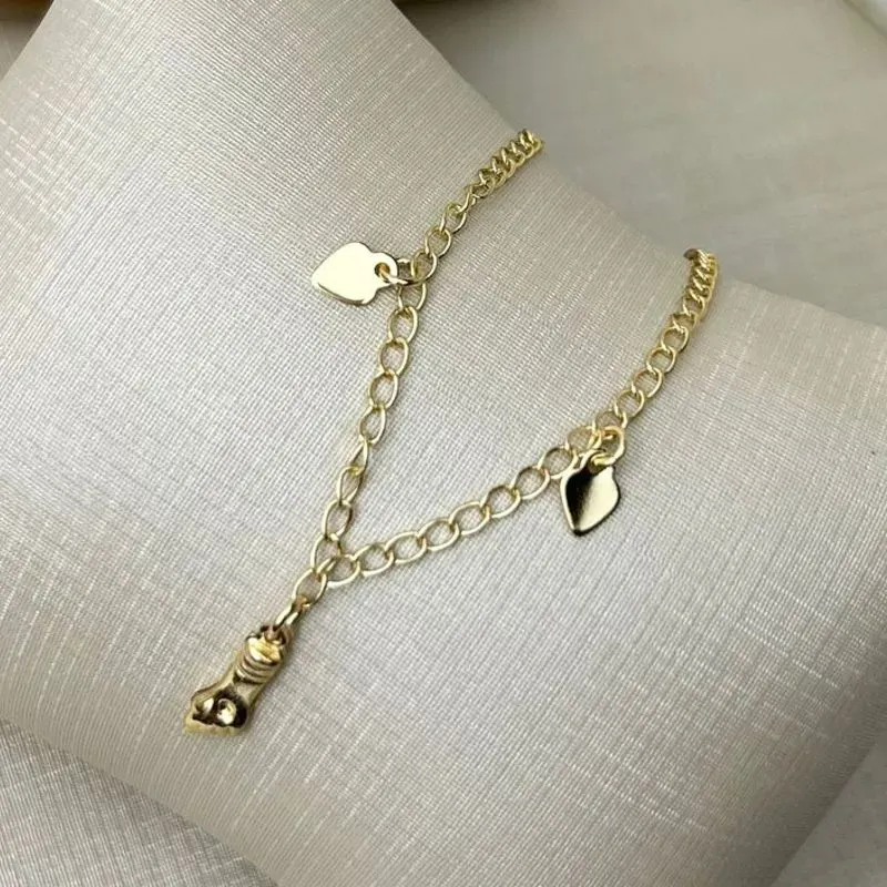 Tornozeleira De Figa Banhado a Ouro