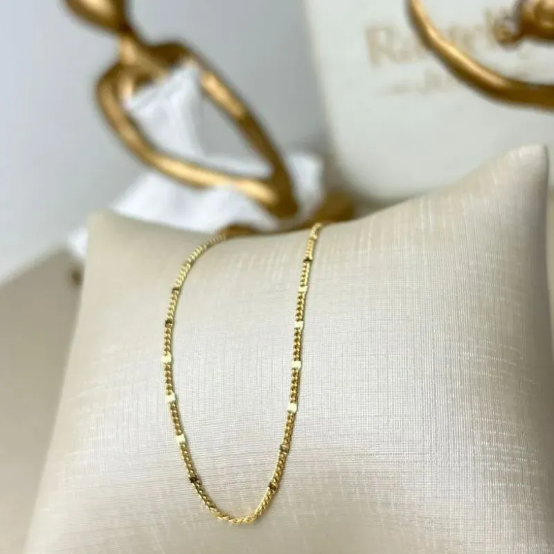 Tornozeleira Fina Banhada a Ouro