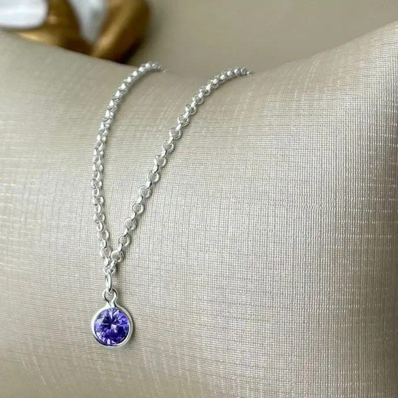 Tornozeleira Zirconia Lilás