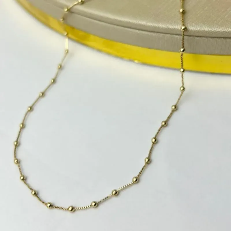 Choker Veneziana  Bolinha Banhada a Ouro