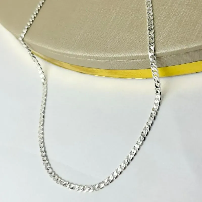 Corrente Maculina Elo Grumet Banhada a Prata