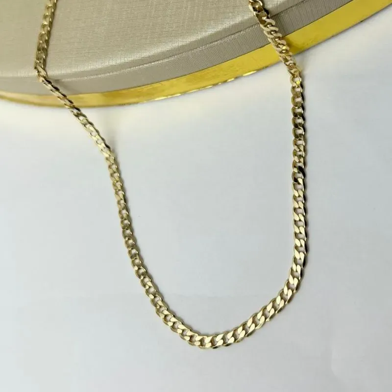 Corrente Masculina Elo Grumet Banhado a Ouro