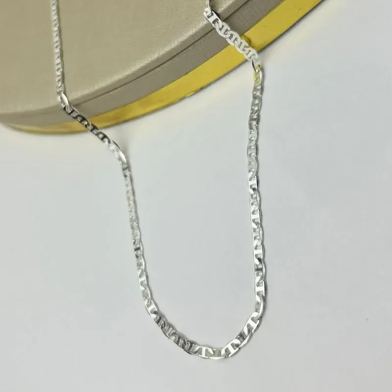 Corrente Masculina Piastrine Banhada a Prata