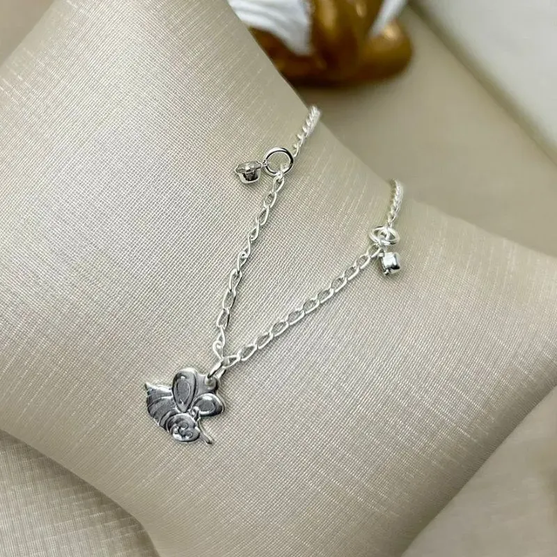 Tornozeleira Abelhinha Banhada a Prata