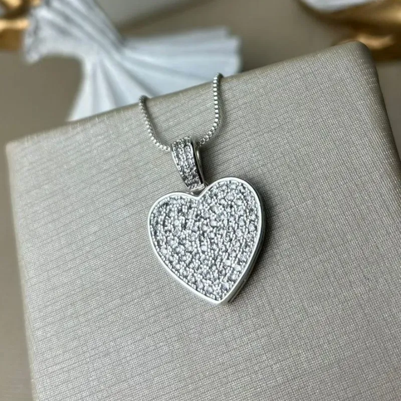 Pingente De Coração Cravejado