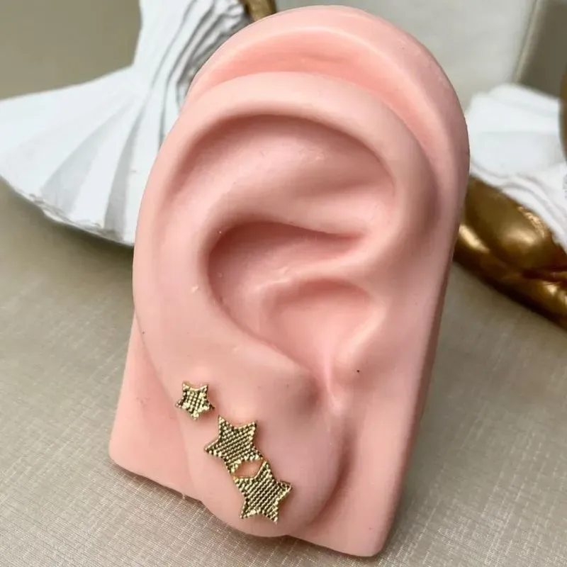 Trio de Brincos Ivy Banhado a Ouro