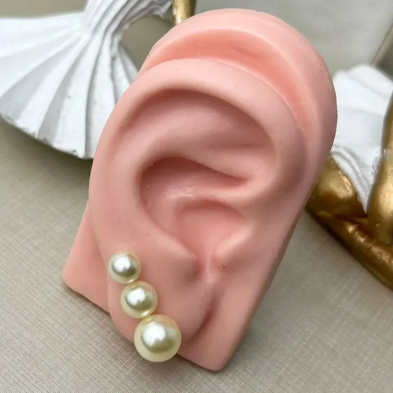 Trio Pérola Banhado a Prata