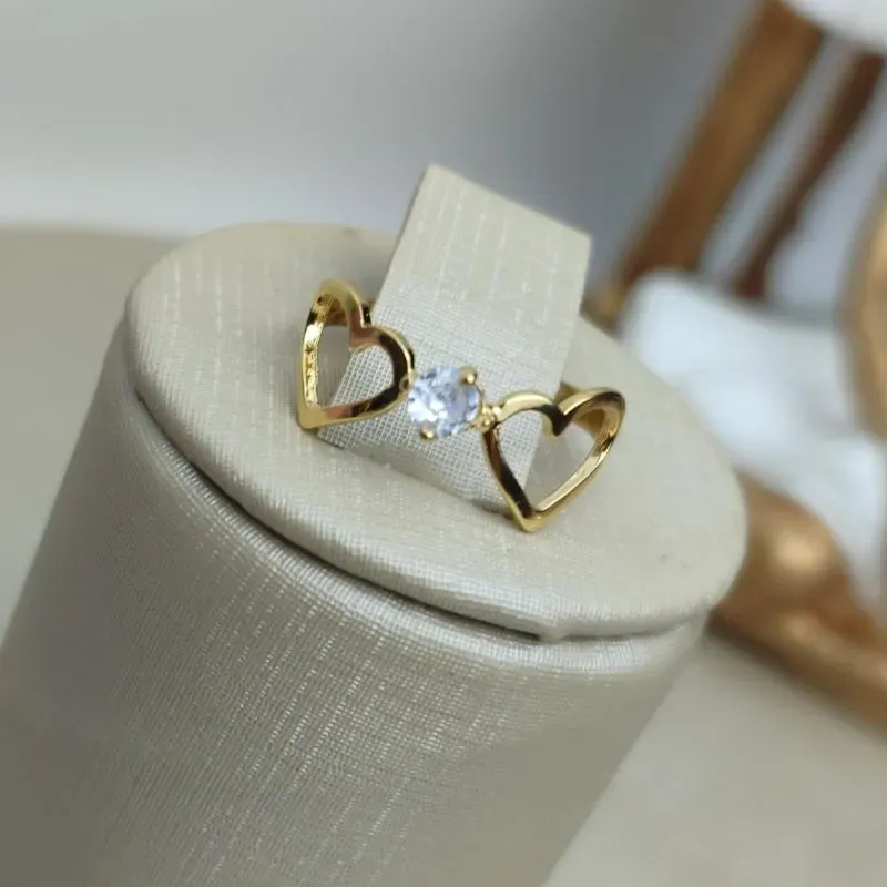 Anel Sarita Banhado a Ouro