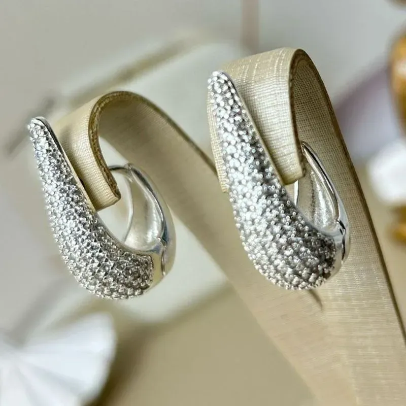 Argola Gota Grande Cravejada