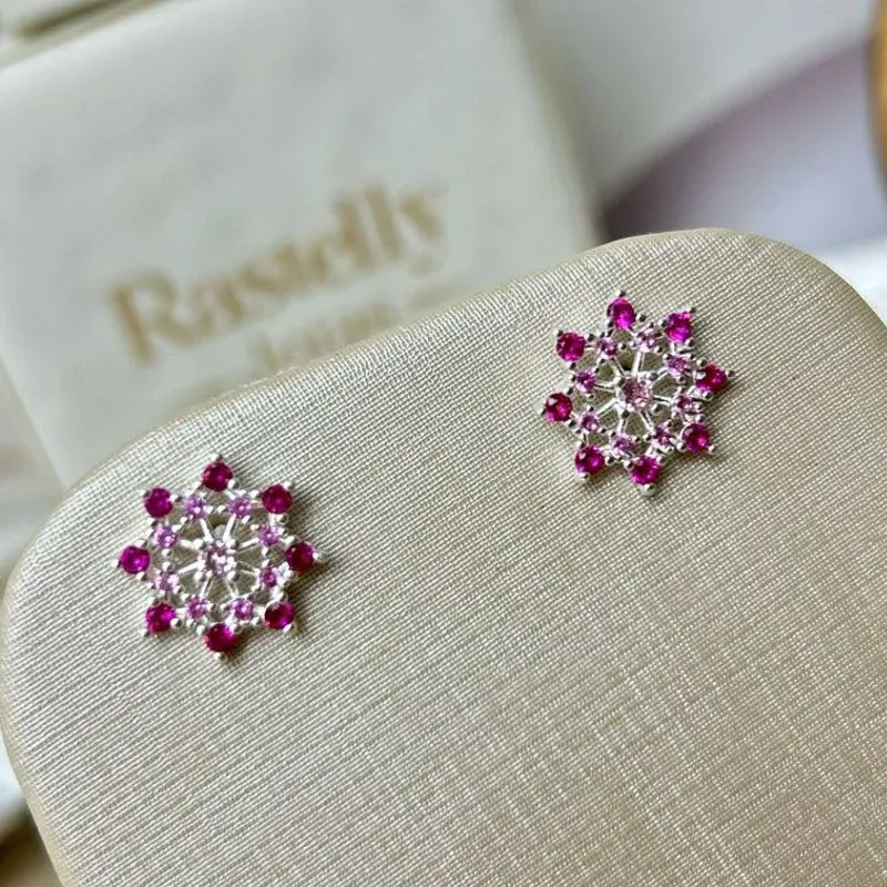 Brinco Carrossel De Zirconia Rosa