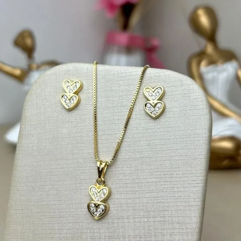 Conjunto Amor Banhado a Ouro