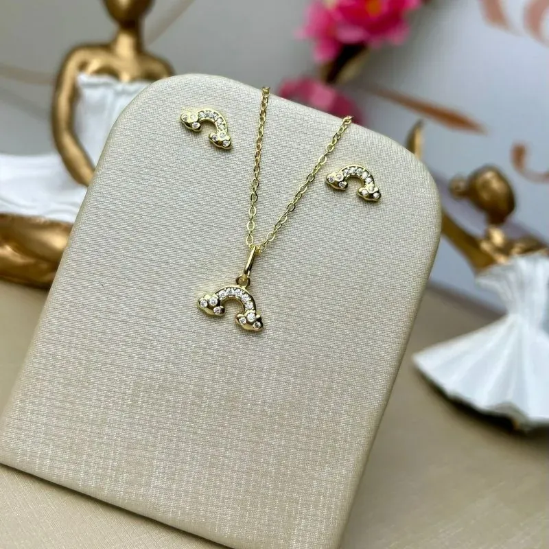 Conjunto Infantil Manuelle Banhado a Ouro