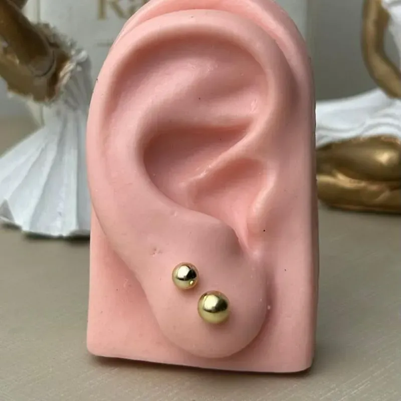 Dupla Caroço De Quiabo Banhado a Ouro