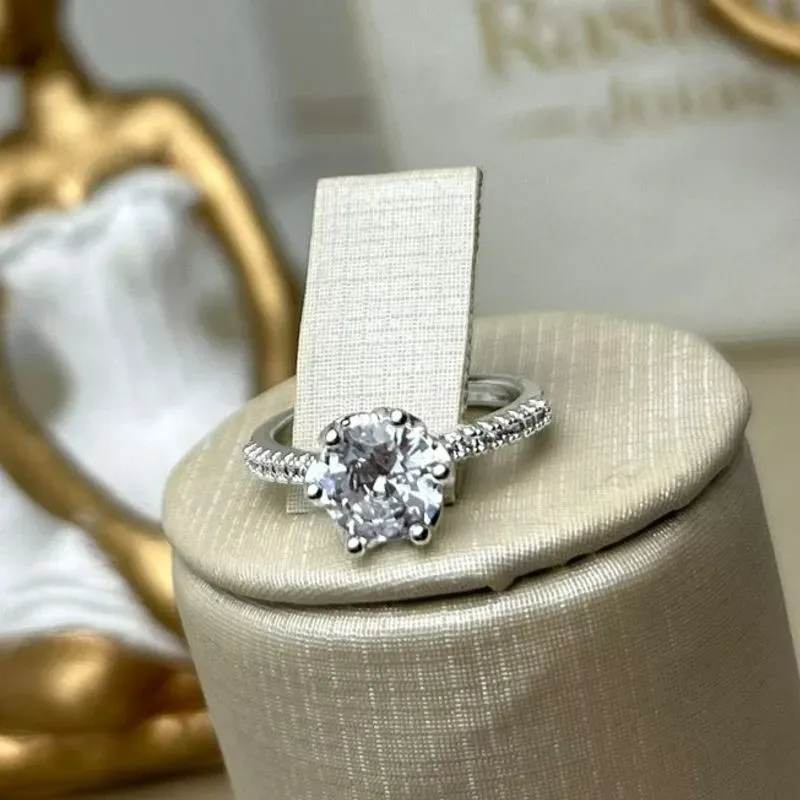 Anel Solitário Cravejado