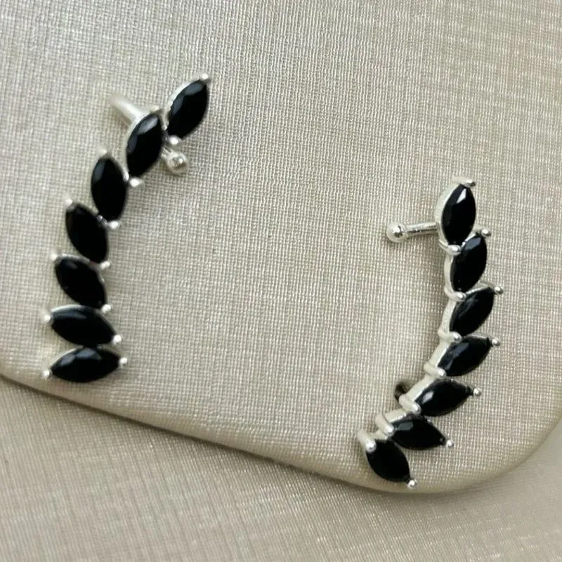 Brinco Ear Cuff Pedra Preta