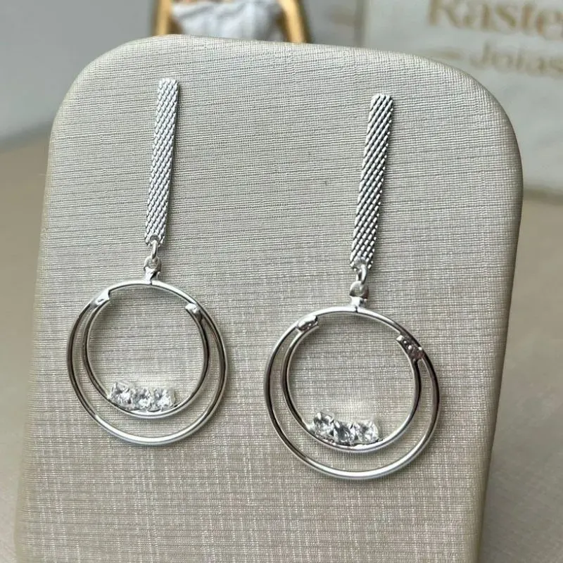 Brinco Grande Elos Com Zirconia