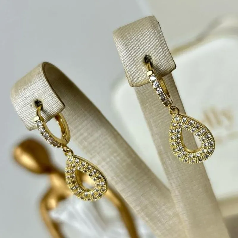 Argola Any Banhada a Ouro