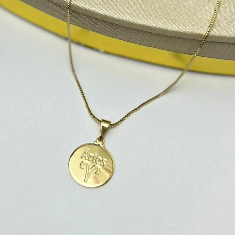 Colar Signo Áries Banhado a Ouro