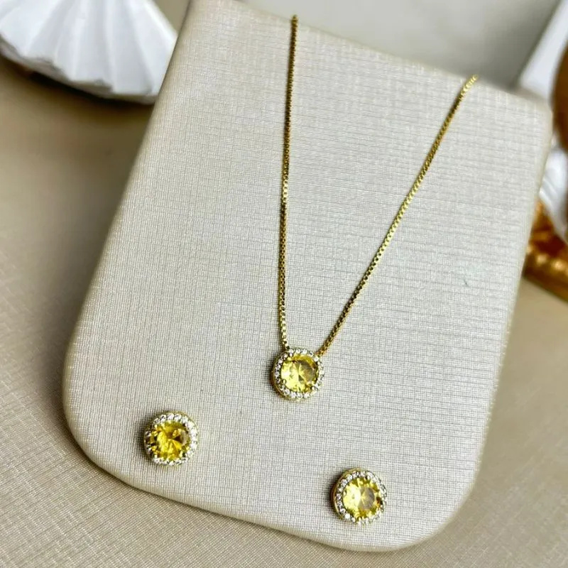 Conjunto  Ponto Luz Amarelo