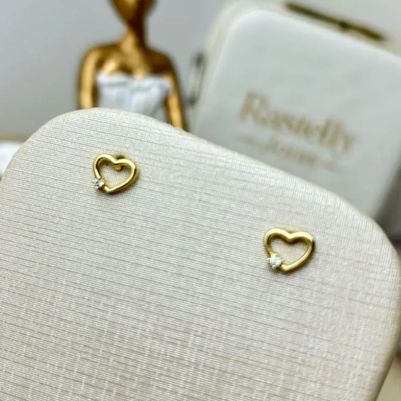 Brinco Coração Vazado