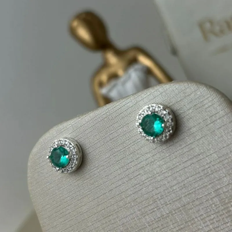 Brinco Redondo Zirconia Rosa Cravejado Banhado a Prata