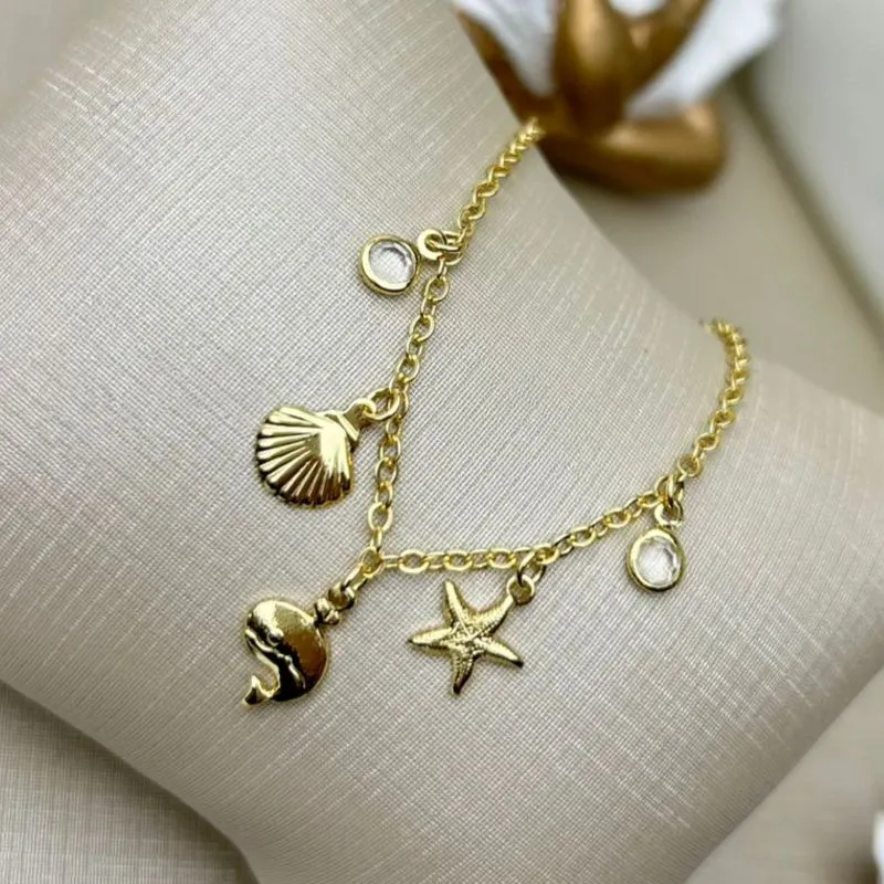 Tornozeleira Golfinho Estrela Concha