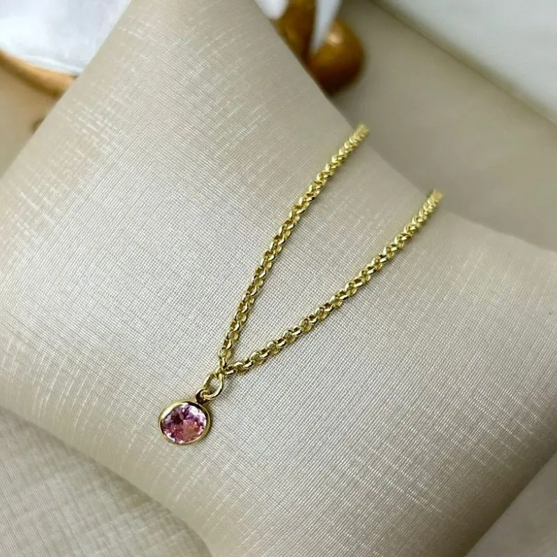 Tornozeleira Zirconia Rosa