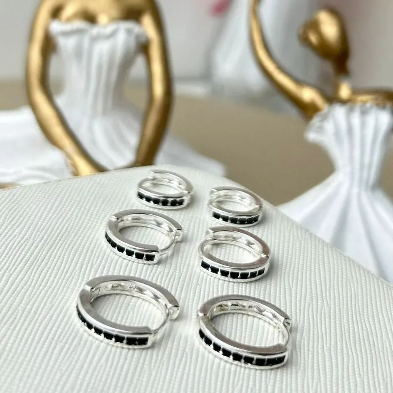 Trio Argola em Zirconia Onix