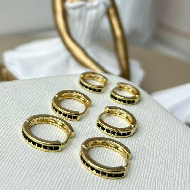 Trio Argola em Zirconia Onix