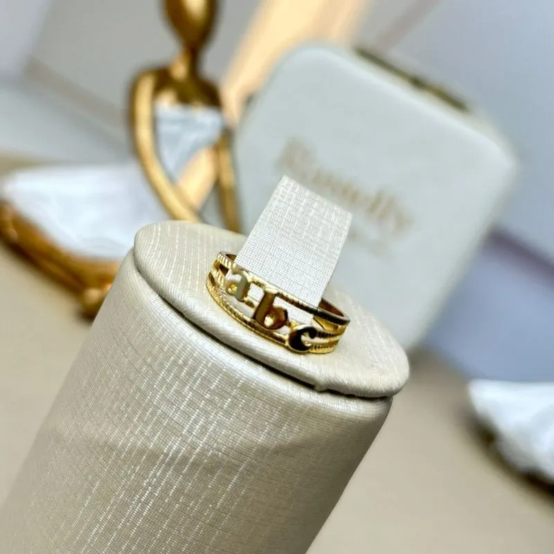 Anel ABC de Formatura Vazado Banhado a Ouro