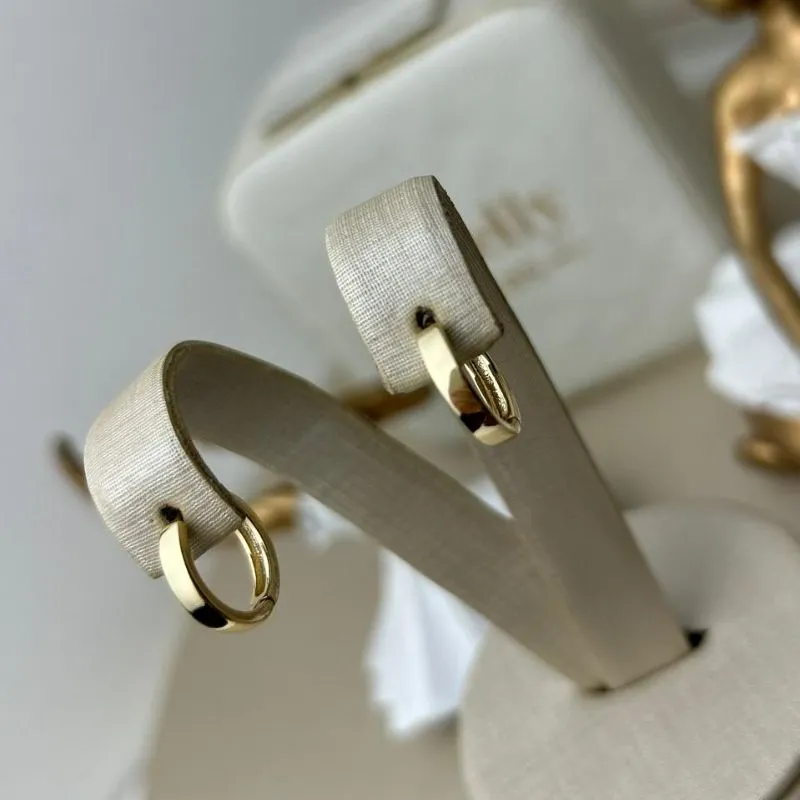 Argola Lisa Redonda Banhado a Ouro