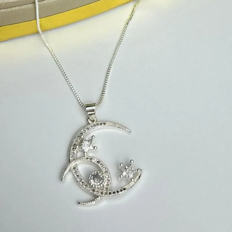 Colar Lua Dupla Cravejada