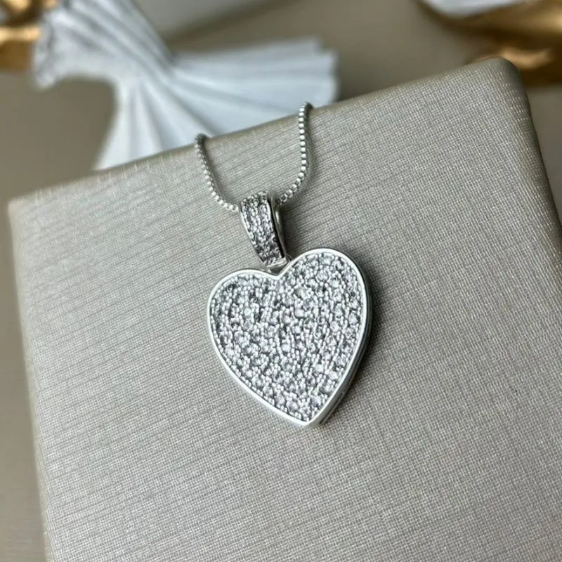 Pingente De Coração Cravejado