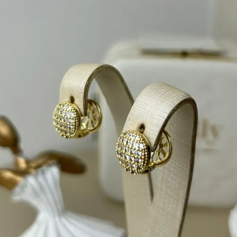 Argola Cravejada Redonda