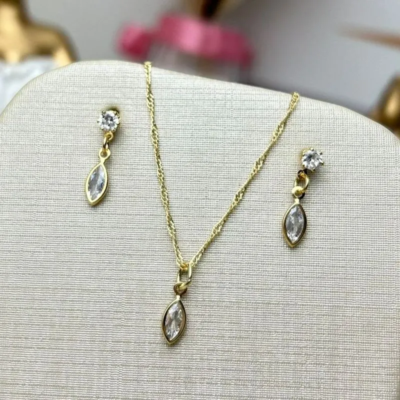 Conjunto Infantil Nicolly Banhado a Ouro