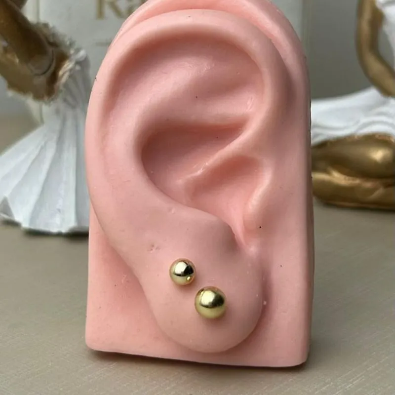 Dupla Caroço De Quiabo Banhado a Ouro